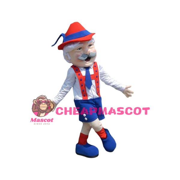 Kind Old Man Mascot Costume