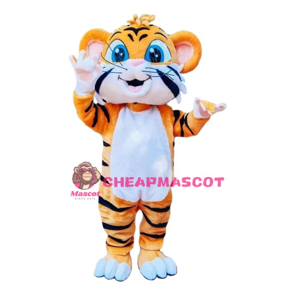 Superb Happy Tiger Mascot Costume