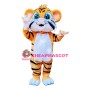 Superb Happy Tiger Mascot Costume