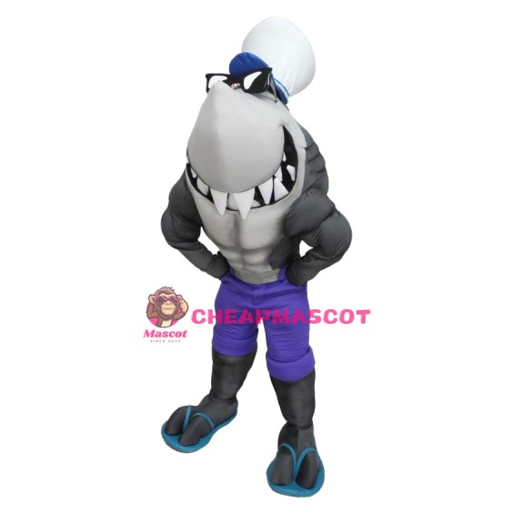 Cool Fierce Shark Mascot Costume