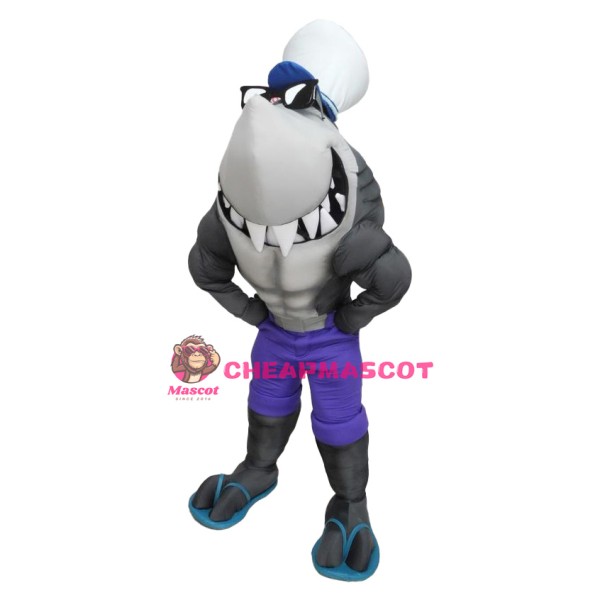 Cool Fierce Shark Mascot Costume