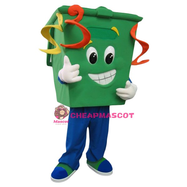 Green Trash Can Mascot Costume