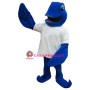 Superb Blue Fish Mascot Costume