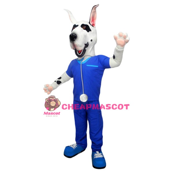 Happy Lightweight Dalmatian Dog Mascot Costume