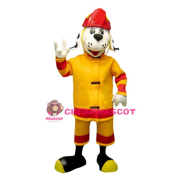 Friendly Lightweight Fire Dog Mascot Costume