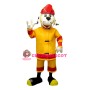 Friendly Lightweight Fire Dog Mascot Costume