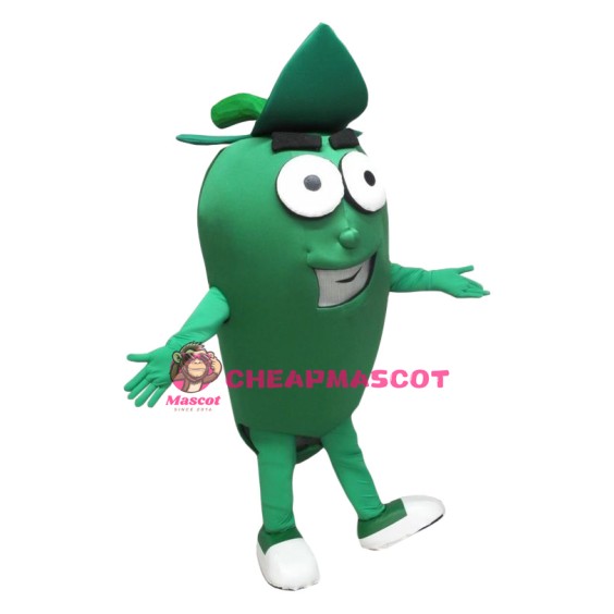 Superb Green Pepper Mascot Costume