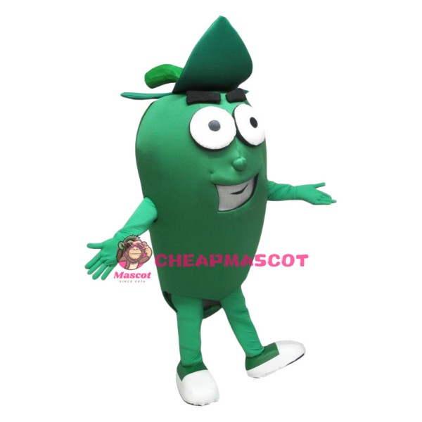 Superb Green Pepper Mascot Costume