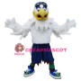 Friendly White Eagle Mascot Costume