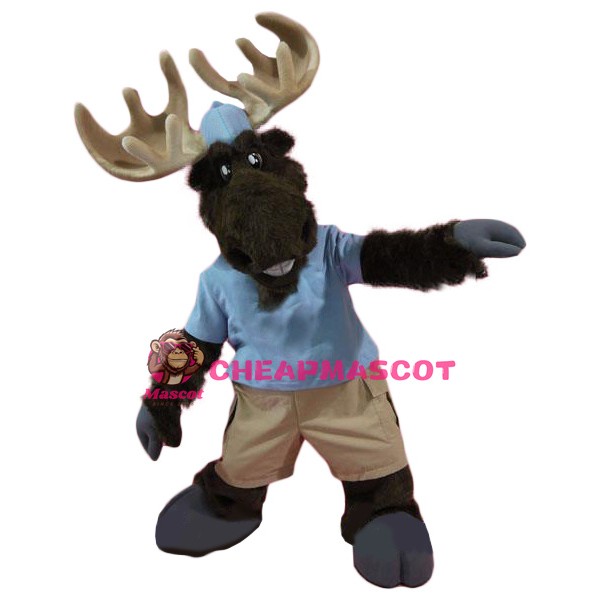 Superb College Moose Mascot Costume