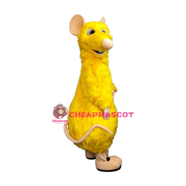 Friendly Yellow Mouse Mascot Costume
