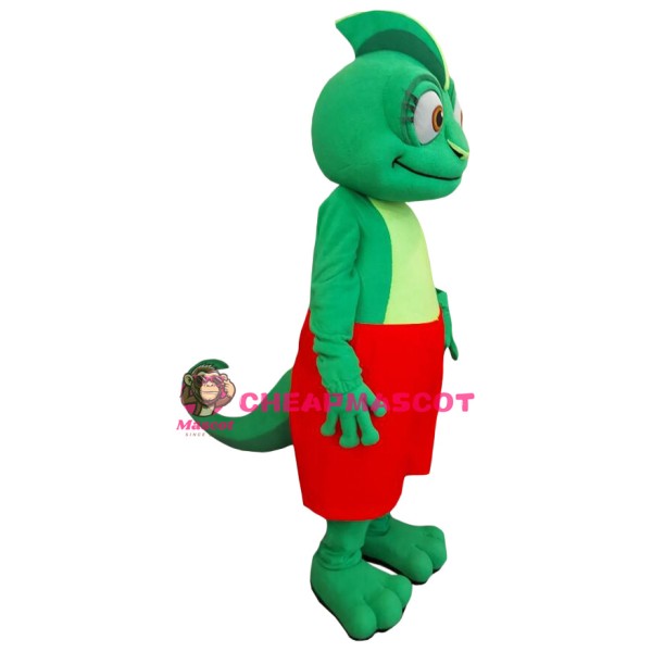 Happy Chameleon Mascot Costume