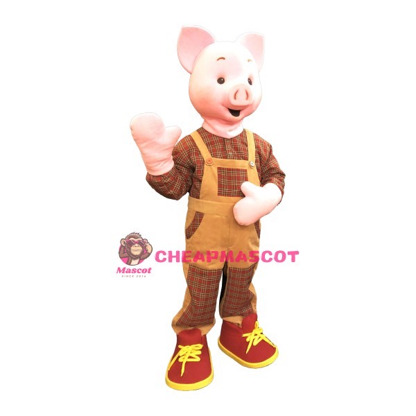 Happy Pig Boy Mascot Costume