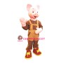 Happy Pig Boy Mascot Costume