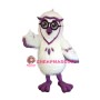 Purple & White Owl Mascot Costume