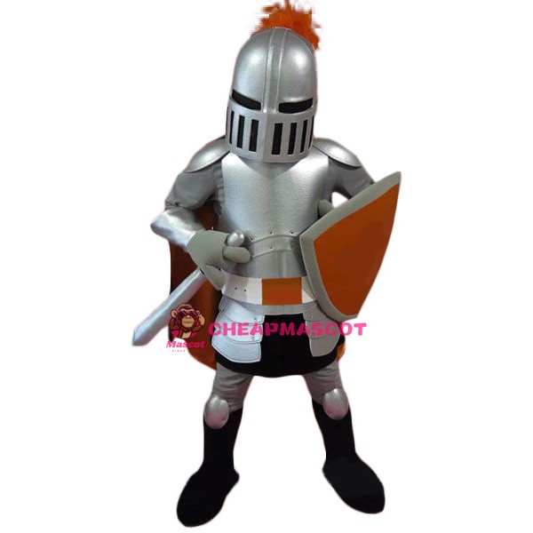 Superb Lightweight Silver Knight Mascot Costume