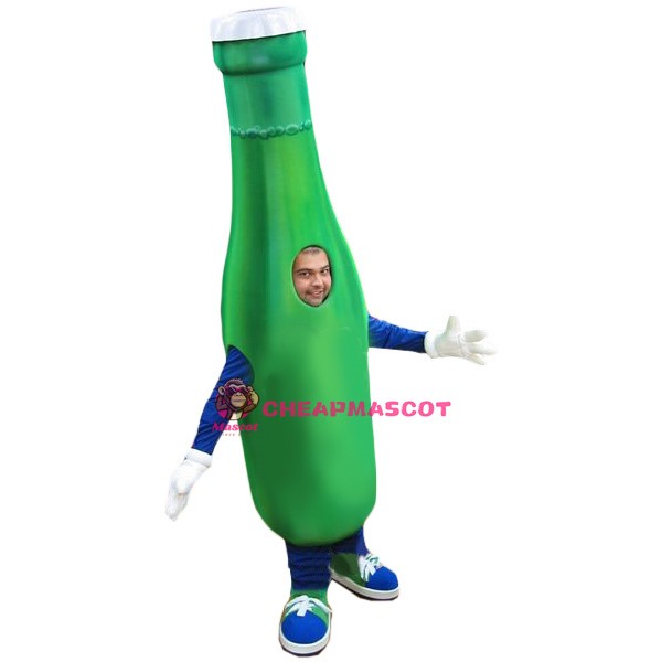 Green Beer Bottle Mascot Costume