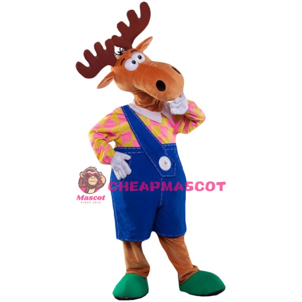 Superb Funny Moose Mascot Costume