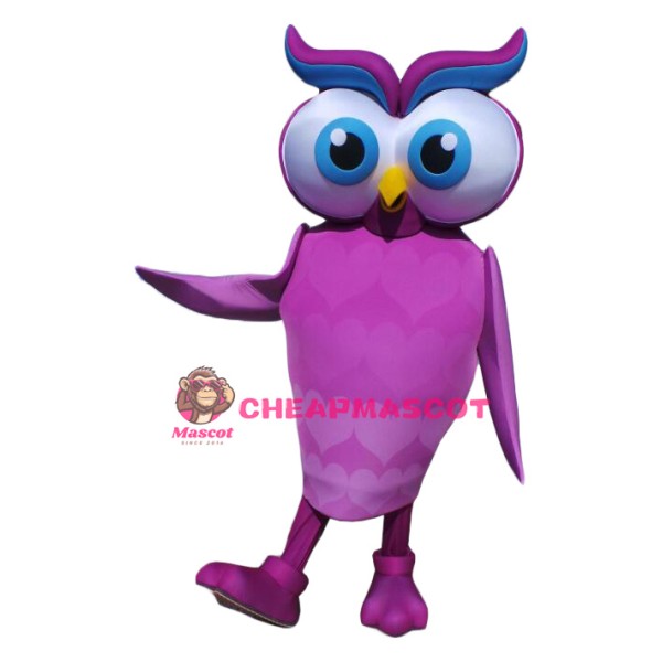 Superb Pink Owl Mascot Costume