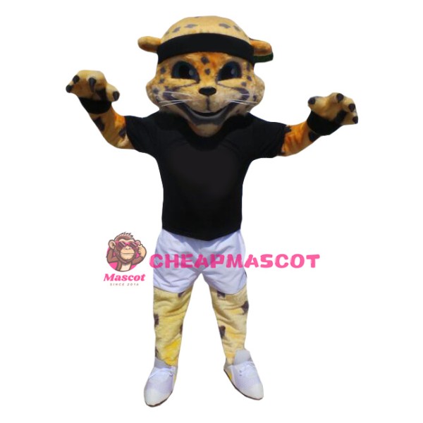 Superb Sport Leopard Mascot Costume