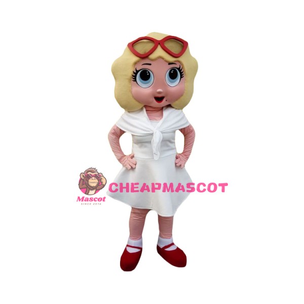 Beautiful Hipster Girl Mascot Costume