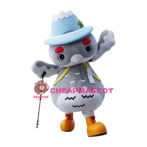 Grey & White Bird Mascot Costume