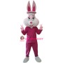 Lovely Lightweight Pink Rabbit Mascot Costume