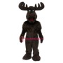 Happy Long Fur Moose Mascot Costume
