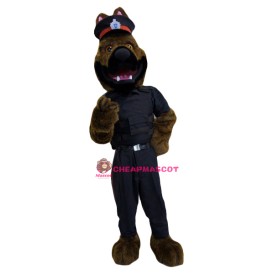 Friendly Police Dog Mascot Costume
