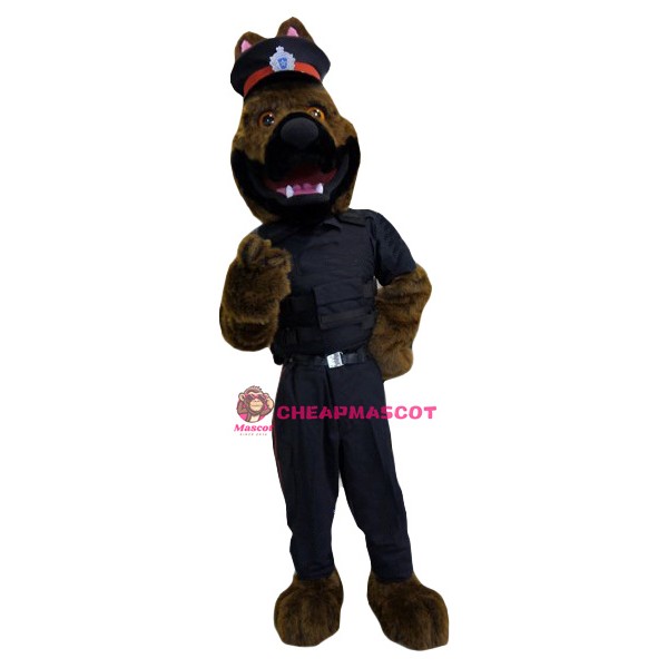 Friendly Police Dog Mascot Costume