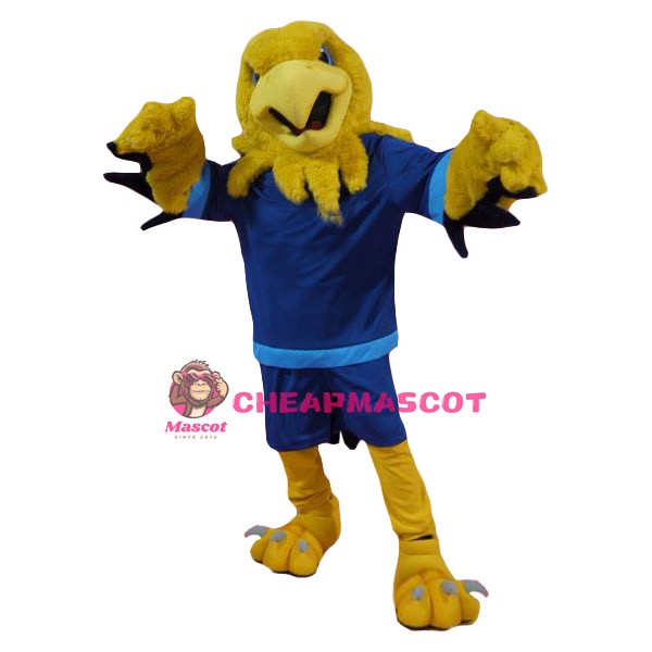 Superb Yellow Eagle Mascot Costume