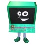 Green Computer Mascot Costume