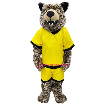 Friendly College Leopard Mascot Costume