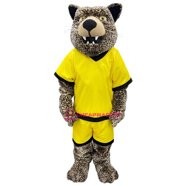 Friendly College Leopard Mascot Costume