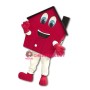 Friendly Red House Mascot Costume