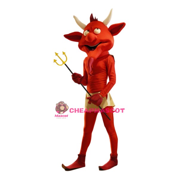Superb Red Devil Mascot Costume