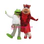 Kermit Frog and Miss Piggy Mascot Costume