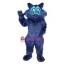Friendly Blue Wolf Mascot Costume