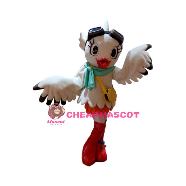 Beautiful White Seabird Mascot Costume
