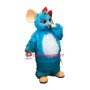 Friendly Blue Mouse Mascot Costume