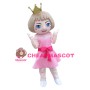 Cute Pink Dress Doll Girl Mascot Costume