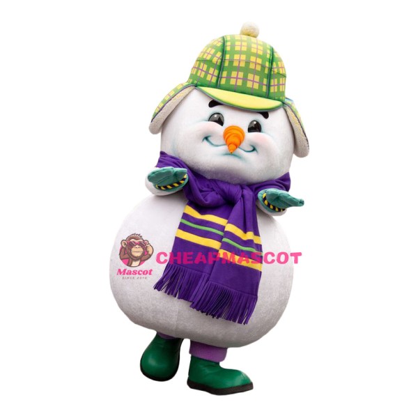 Superb Snowman Mascot Costume