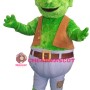 Friendly Green Monster Mascot Costume