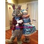 Superb Bunny Couple Mascot Costume