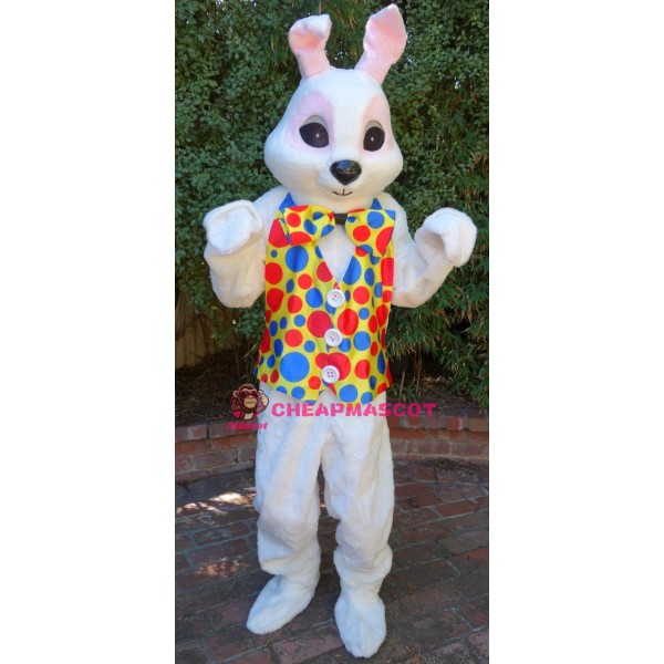 Friendly Realistic Easter Bunny Mascot Costume