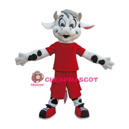 Friendly Cow Boy Mascot Costume