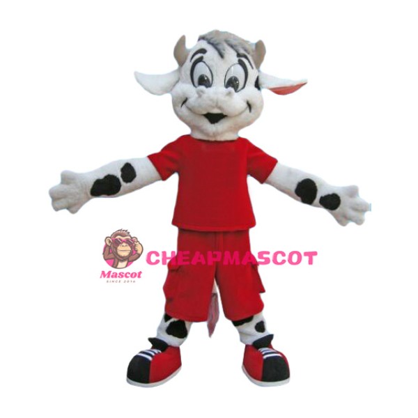 Friendly Cow Boy Mascot Costume