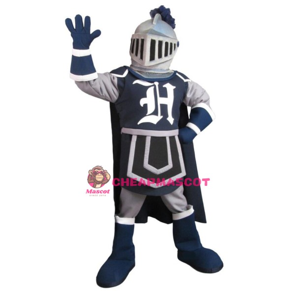 Friendly Lightweight  Blue Knight Mascot Costume