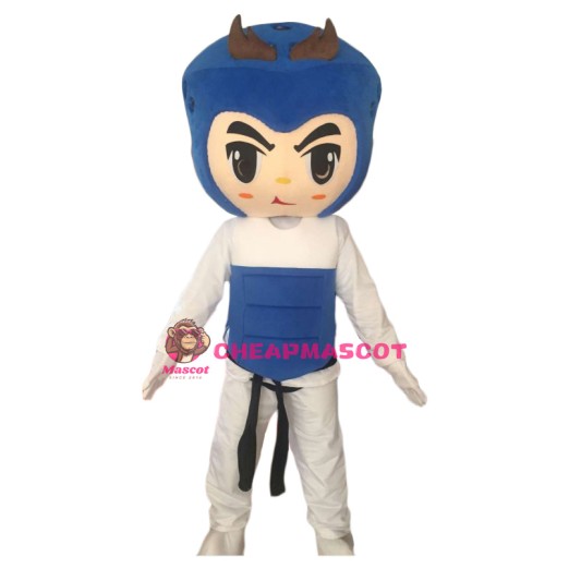 Superb Taekwondo Boy Mascot Costume