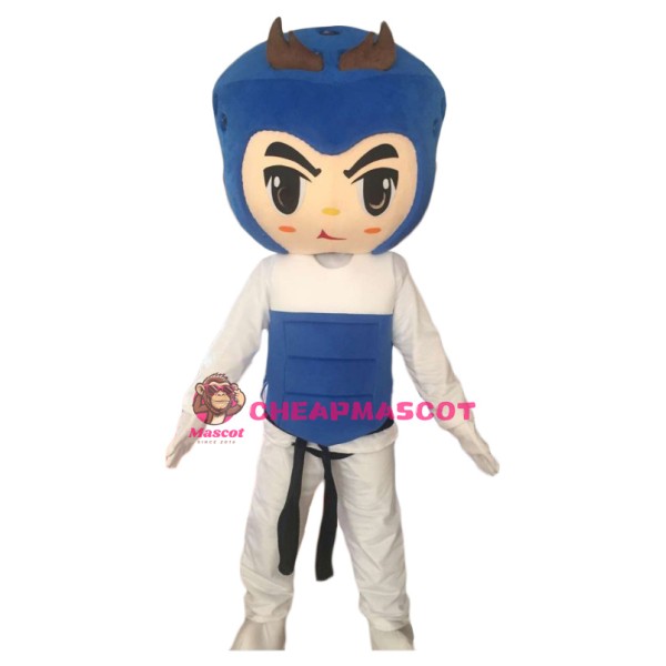 Superb Taekwondo Boy Mascot Costume